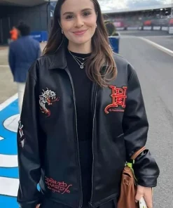 Holly Ramsay Being Gordon Ramsay 2026 Ed Hardy Leather Jacket