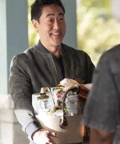 Howie Han TV Series 9-1-1 2026 Kenneth Choi Suede Leather Jacket