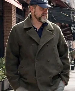 New York 2026 David Harbour Maya Hawke’s Wedding Peacoat