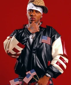Txyy USA Flag Unisex Leather Jacket