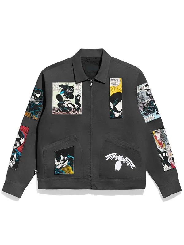Venom Eddie Brock Unisex Black Harrington Jacket