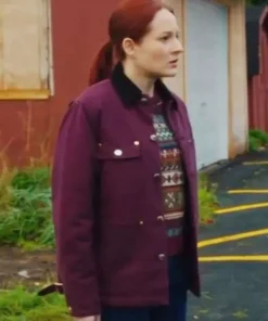 Zoe Cleland TV Series Hudson & Rex 2026 Bryanna Francis Burgundy Cotton Jacket