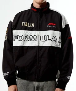 Formula 1 Italian Grand Prix Monza Italy Pole Position Unisex Black Cotton Racing Bomber Jacket