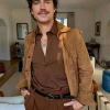 Matt Bomer 2026 Movie Outcome Xander Alexander Brown Suede Leather Jacket
