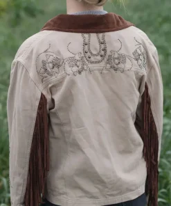 Rodeo Cowgirl Western Style Honest Dollar Cotton Fringe Jacket For Sale