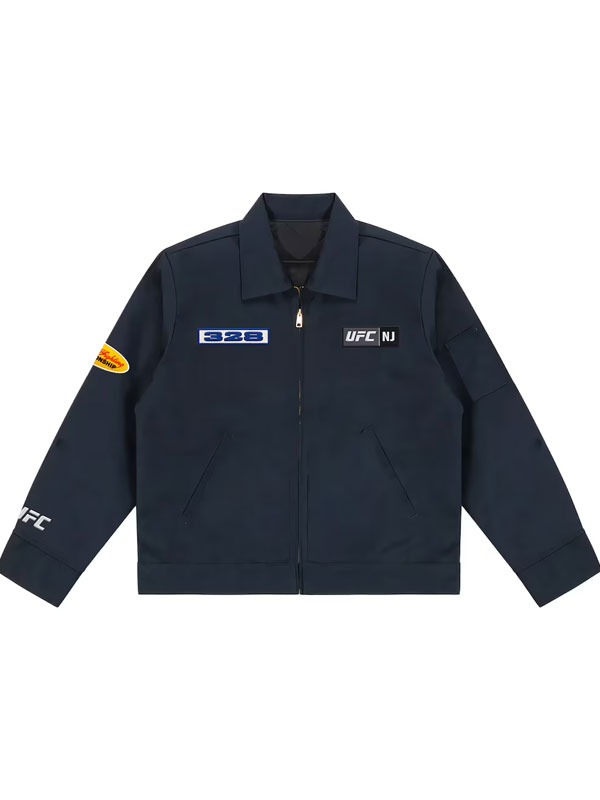 2026 Ultimate Fighting Championship 328 New Jersey Unisex Blue Workwear Cotton Jacket