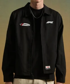 Formula 1 Miami Grand Prix Unisex Black Cotton Work Jacket