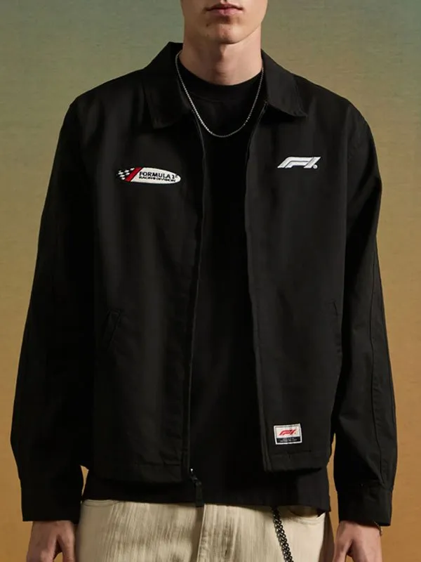 Formula 1 Miami Grand Prix Unisex Black Cotton Work Jacket