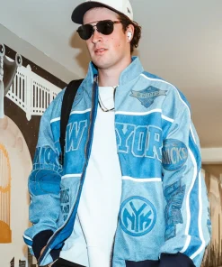 Cam Schlittler New York Knicks Champions Denim Jacket