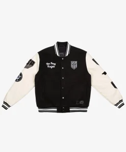 DC Comics Batman The Dark Knight Unisex Black Letterman Bomber Varsity Jacket