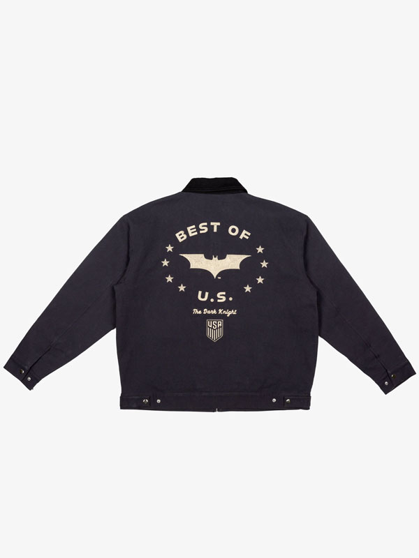 FIFA World Cup 2026 USMNT x DC Comics Best Of US The Dark Knight Batman Unisex Black Work Jacket