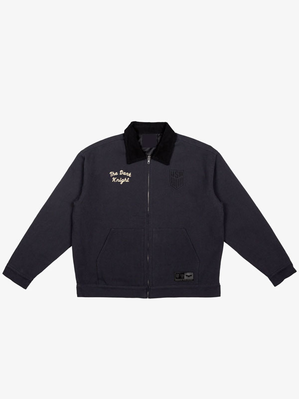 US Soccer x Batman Black Cotton Work Jacket