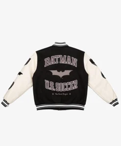 US Soccer x Batman Black Wool Varsity Jacket