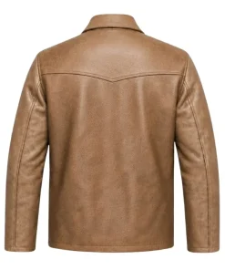 2026 Australian Professional Rodeo Association NFR Supporter Brown Distressed Leather Jacket
