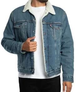 Below S01 Connor Kopecko Denim Shearling Jacket