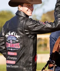 Bud Lyon 7x Champion 2026 All American Quarter Horse Congress Reserve Champion Leather Jacket