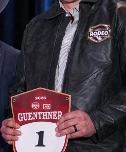 CFR Edmonton, Alberta 52nd Canadian Finals Rodeo Contestant Black Leather Jacket