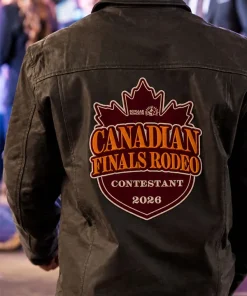 CFR Rodeo 2026 Black Leather Contestant Jacket