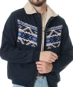 Rodeo Western Cowboys Men’s Navajo Blue Bomber Jacket